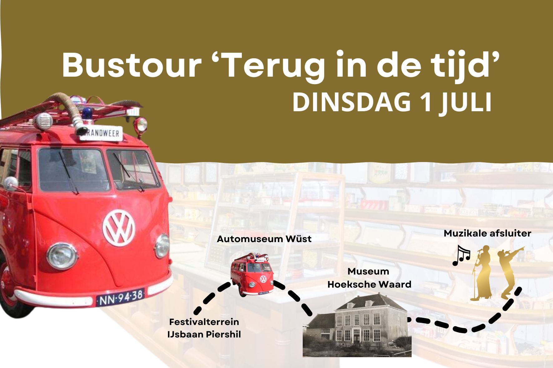 Feestweek Piershil bustour Museum HW en automuseum